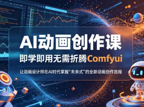 AI动画创作课，即学即用无需折腾Comfyui，让动画设计师在AI时代掌握“未来式”的全新的动画创作流程