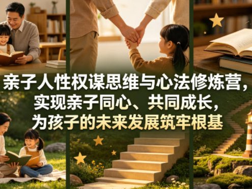 亲子人性权谋思维与心法修炼营，实现亲子同心、共同成长，为孩子的未来发展筑牢根基【音频】
