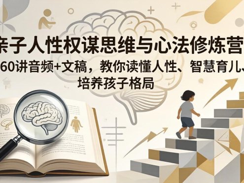 亲子人性权谋思维与心法修炼营：260讲音频+文稿，教你读懂人性、智慧育儿、培养孩子格局