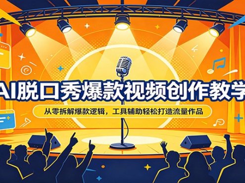 AI脱口秀爆款视频创作教学：从零拆解爆款逻辑，工具辅助轻松打造流量作品