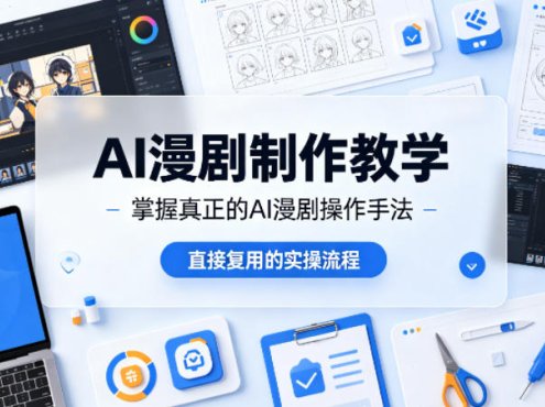 AI漫剧制作教学，带你掌握真正的AI漫剧操作手法，直接复用的实操流程