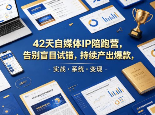 42天自媒体IP陪跑营，告别盲目试错，持续产出爆款，实战·系统·变现(更新2026)