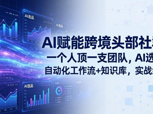 AI赋能跨境头部社群-更新4月23：一个人顶一支团队，AI选品+自动化工作流+知识库，实战经验