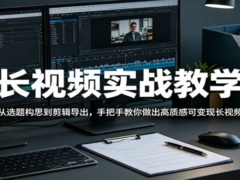 长视频实战教学，从选题构思到剪辑导出，手把手教你做出高质感可变现长视频