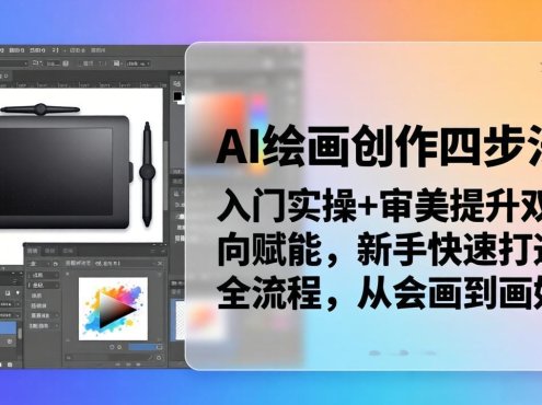 AI绘画创作四步法：入门实操+审美提升双向赋能，新手快速打通全流程，从会画到画好
