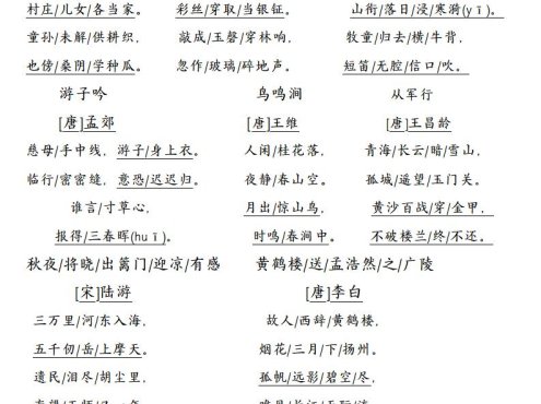 五年级下语文期中重点复习知识汇总