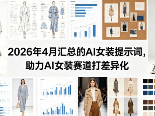 2026年4月汇总的AI女装提示词，助力AI女装赛道打差异化