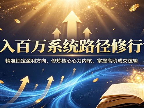年入百万系统路径修行课：精准锁定盈利方向，修炼核心心力内核，掌握高阶成交逻辑