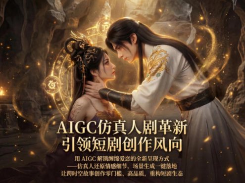 AIGC仿真人《合欢宗》短剧教学，用AIGC解锁缠绵爱恋的全新呈现方式，让跨时空故事创作零门槛、高品质，重构短剧生态