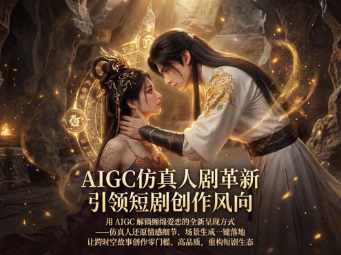 AIGC 仿真人短剧创作革新，解锁仙侠爱恋全新呈现，一键出高质场景，零门槛打造爆款剧集