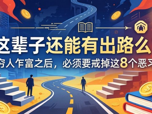 关于人生两篇付费文章【这辈子还能有出路么？】【穷人乍富之后，必须要戒掉这8个恶习】