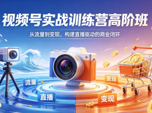 视频号实战训练营高阶班，从流量到变现，构建直播驱动的商业闭环(26年4月)