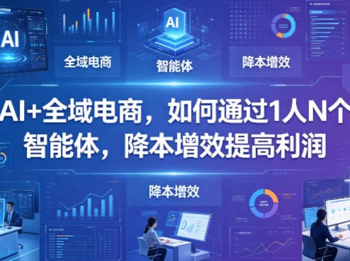AI+全域电商，如何通过1人N个智能体，降本增效提高利润