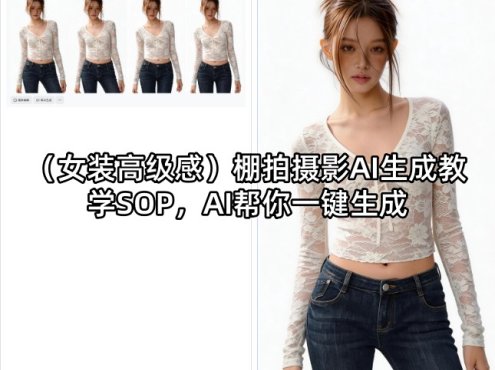 (女装高级感)棚拍摄影AI生成教学SOP，AI帮你一键生成