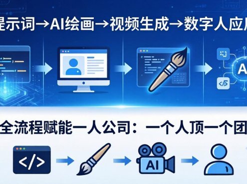 AI全流程赋能一人公司：提示词、绘画、视频、数字人、编程，一个人顶一个团队