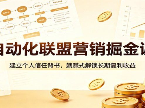自动化联盟营销掘金课：建立个人信任背书，躺赚式解锁长期复利收益