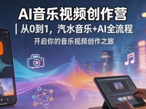AI音乐视频创作营｜从0到1，汽水音乐+AI全流程，开启你的音乐视频创作之旅