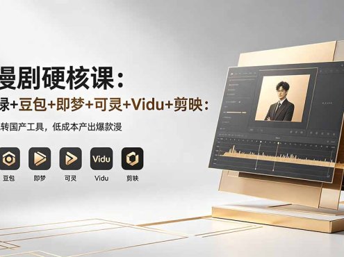 AI漫剧硬核课：巨日禄+豆包+即梦+可灵+Vidu+剪映：一套课玩转国产工具，低成本产出爆款漫剧