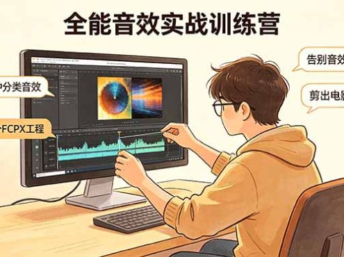 全能音效实战训练营：数千种分类音效+数十个FCPX工程，告别音效单一，剪出电影质感