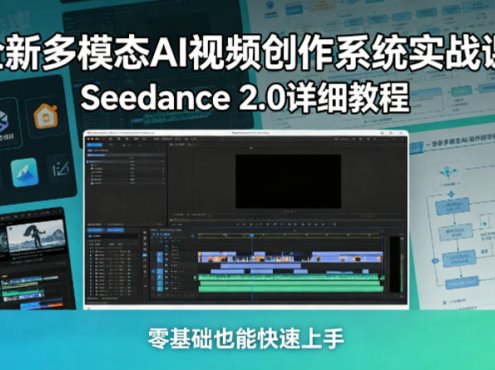全新多模态AI视频创作系统实战课，Seedance 2.0详细教程，零基础也能快速上手