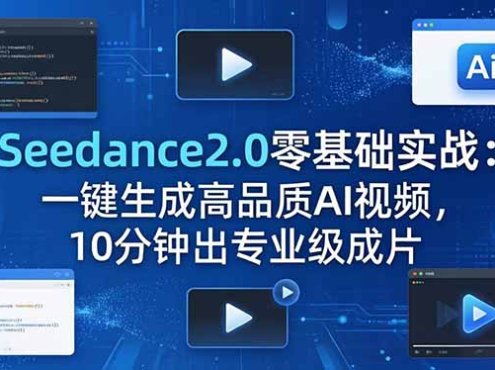 Seedance2.0零基础实战：一键生成高品质AI视频，10分钟出专业级成片