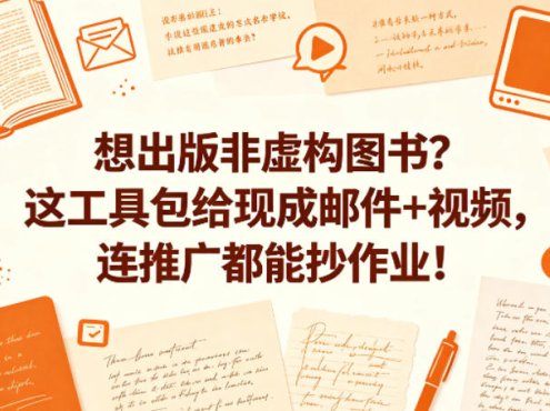 想出版非虚构图书？这工具包给现成邮件+视频，连推广都能抄作业！【原创双语字幕】