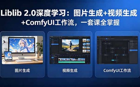Liblib 2.0深度学习：图片生成+视频生成+ComfyUI工作流，一套课全掌握