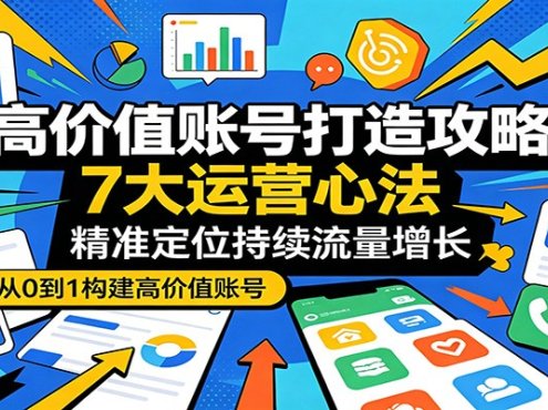 高价值账号打造攻略：7大运营心法，精准定位持续流量增长