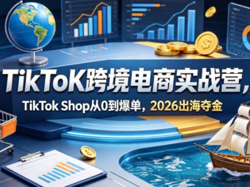 TikToK跨境电商实战营，TikTok Shop从0到爆单，2026出海夺金