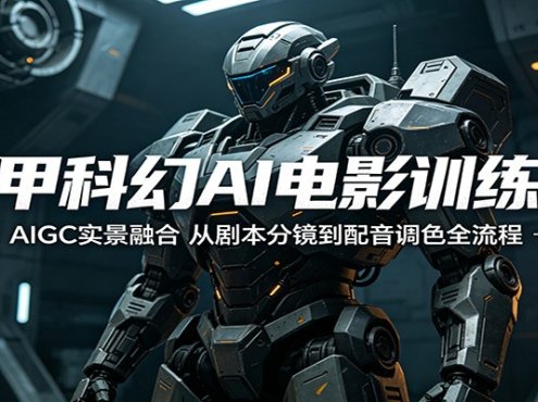 机甲科幻AI电影训练营：AIGC实景融合，从剧本分镜到配音调色全流程