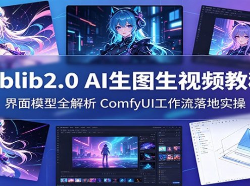 Liblib2.0 AI生图生视频教程：界面模型全解析，ComfyUI工作流落地实操