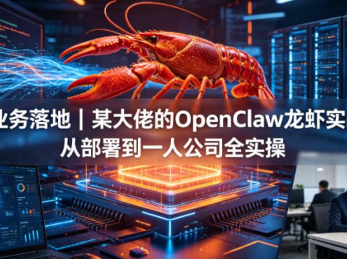 AI+业务落地｜某大佬的OpenClaw小龙虾实战课，从部署到一人公司全实操