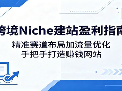 跨境Niche建站盈利指南：精准赛道布局加流量优化，手把手打造赚钱网站