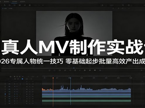AI真人MV制作实战课：2026专属人物统一技巧，零基础起步批量高效产出成片