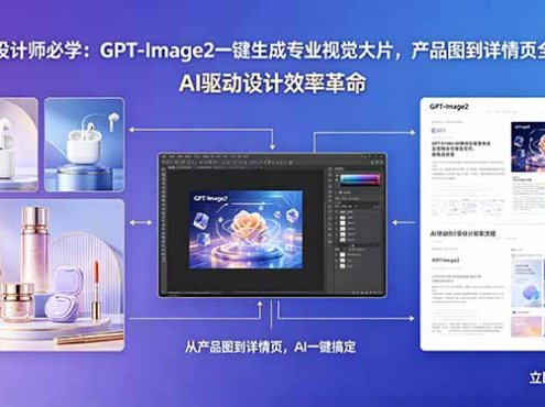 电商设计师必学：GPT-Image2一键生成专业视觉大片，产品图到详情页全流程