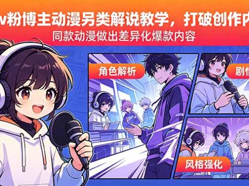 30w粉博主动漫另类解说教学，打破创作内卷，同款动漫做出差异化爆款内容