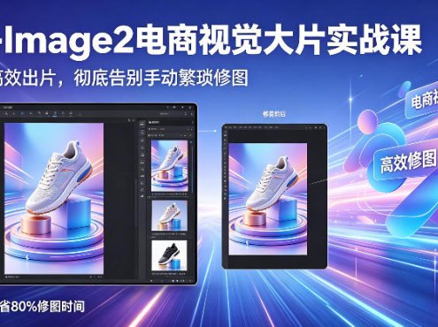 GPT-Image2电商视觉大片实战课，一键出图高效出片，彻底告别手动繁琐修图