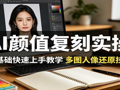 AI颜值复刻实操，零基础快速上手教学，多图人像还原技巧
