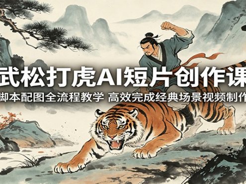 武松打虎AI短片创作课：脚本配图全流程教学，高效完成经典场景视频制作