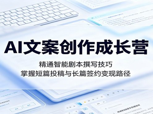 AI文案创作成长营：精通智能剧本撰写技巧，掌握短篇投稿与长篇签约变现路径