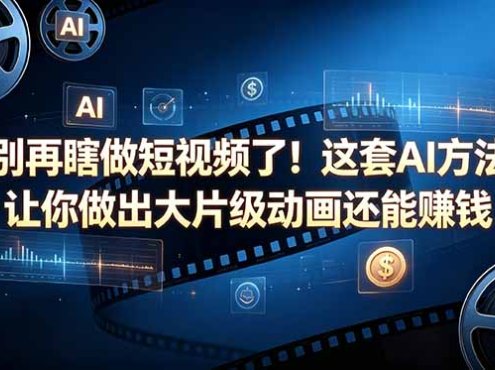 别再瞎做短视频了！这套 AI 方法让你做出大片级动画还能赚钱【原创双语字幕】