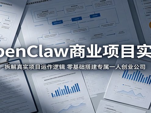 OpenClaw商业项目实战：拆解真实项目运作逻辑，零基础搭建专属一人创业公司