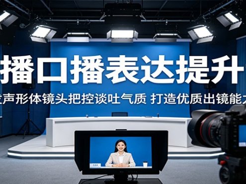 主播口播表达提升课：发声形体镜头把控谈吐气质，打造优质出镜能力