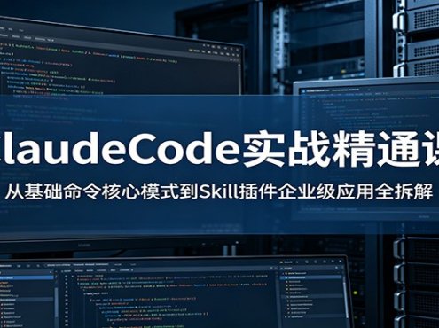 ClaudeCode实战精通课：从基础命令核心模式到Skill插件企业级应用全拆解