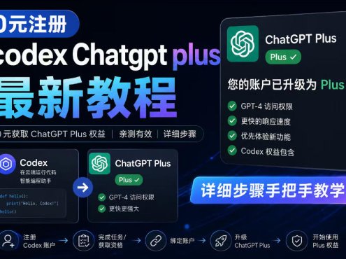 0元全自动注册codex gpt plus最新教程，0元获取GPT Plus权益，手把手详细教学