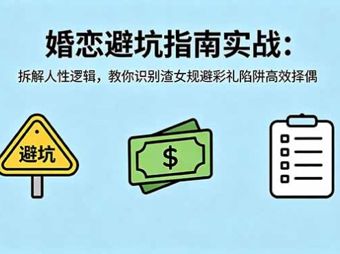 付费文章：婚恋避坑指南实战：拆解人性逻辑，教你识别渣女规避彩礼陷阱高效择偶