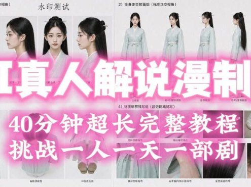 2026年AI真人解说漫剧自动批量化制作教程，40分钟超长完整，自动批量化制作，挑战一人一天一部剧！