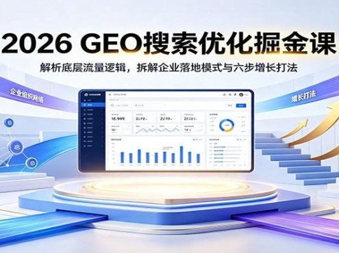 2026 GEO搜索优化掘金课：解析底层流量逻辑，拆解企业落地模式与六步增长打法