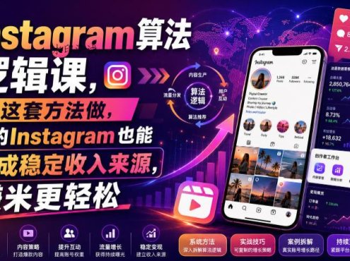 Instagram算法逻辑课，按这套方法做，你的Instagram也能变成稳定收入来源，賺米更轻松【原创双语字幕】