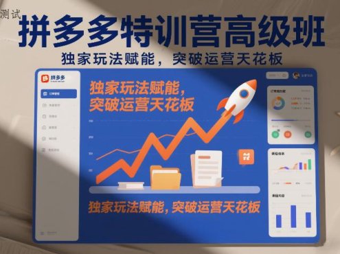 拼多多特训营高阶班，独家玩法赋能，突破运营天花板(更新26年7月24日)